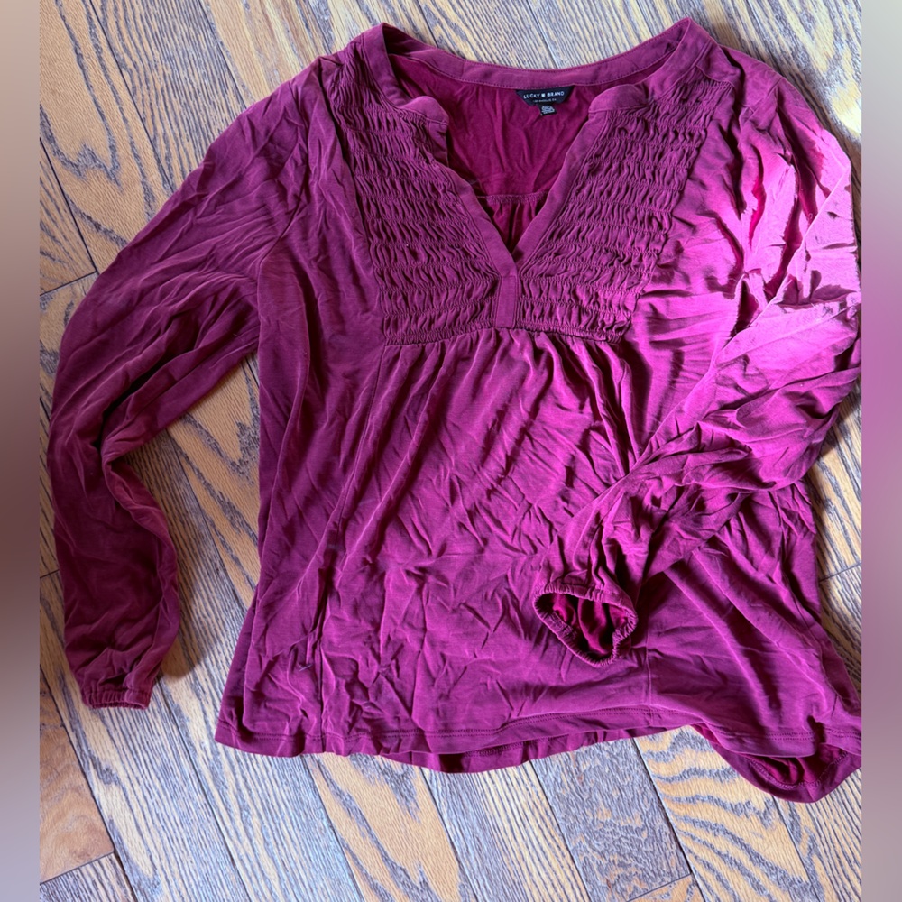 Lucky Brand Burgundy Top